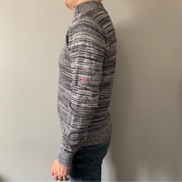 Rumors Sweater salt and pepper colour button collar  size LG - Picture 2 of 11